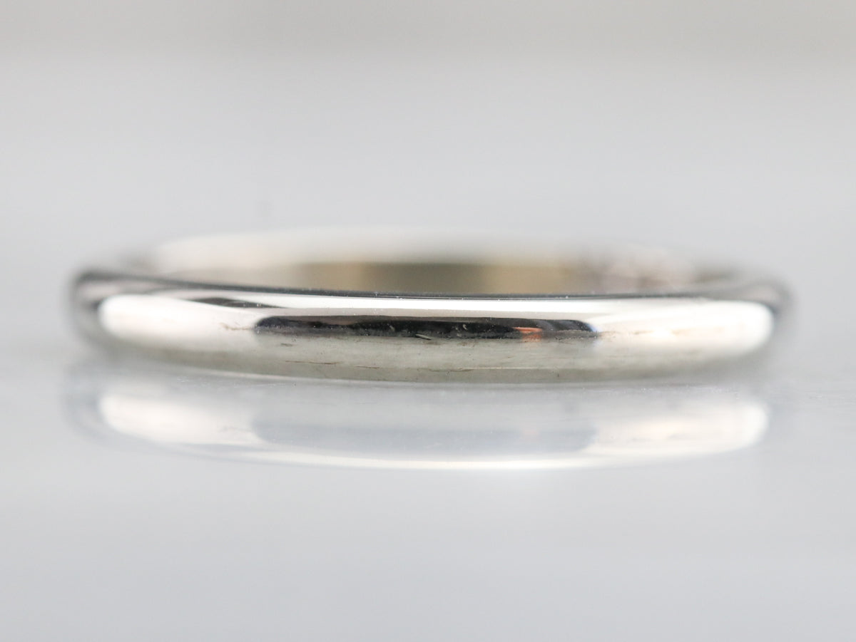Sleek White Gold Band