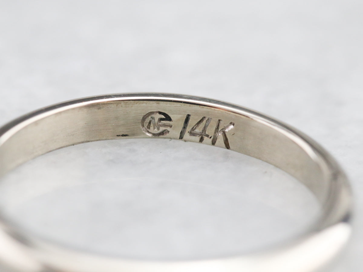 Sleek White Gold Band