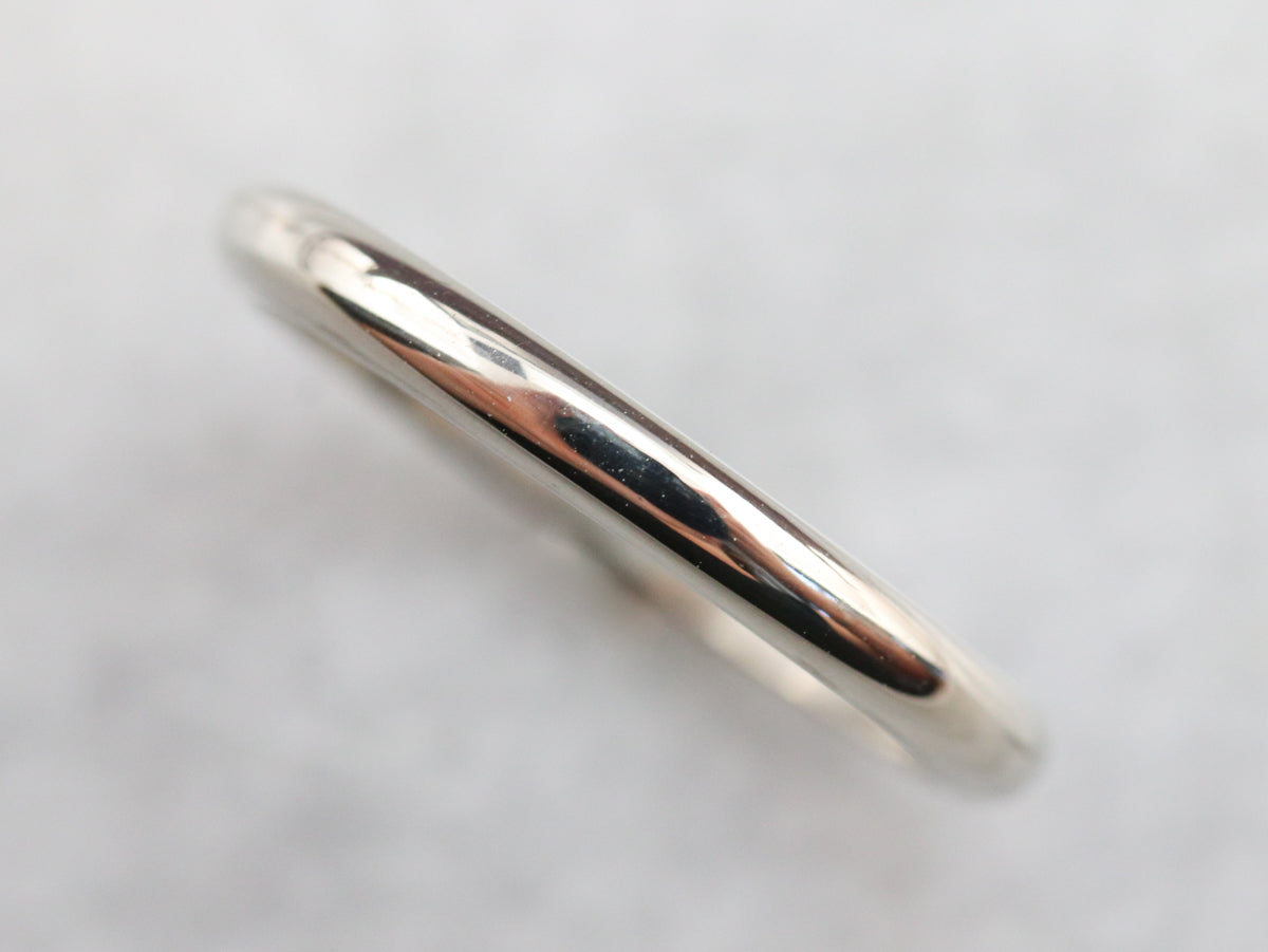 Sleek White Gold Band