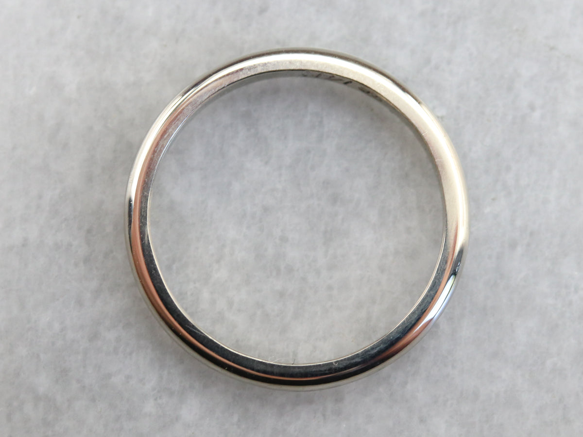 Sleek White Gold Band