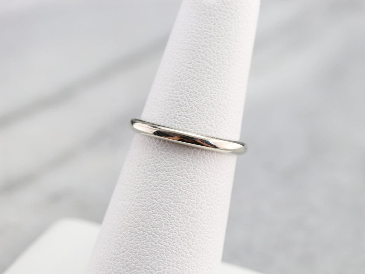 Sleek White Gold Band