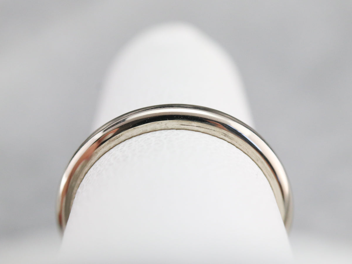 Sleek White Gold Band