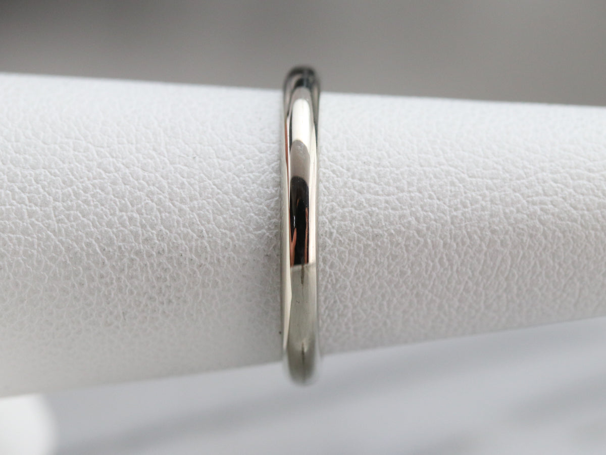 Sleek White Gold Band