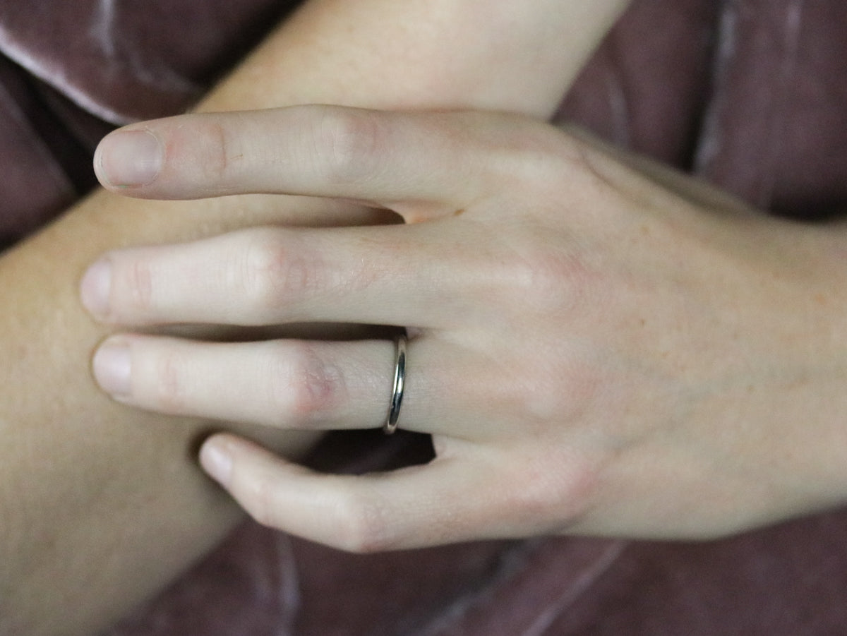 Sleek White Gold Band