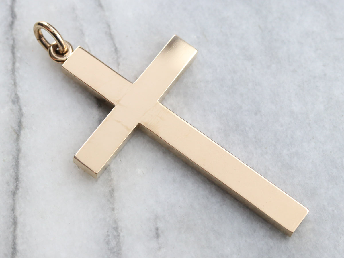 Antique Monogram "HFM" Cross Pendant