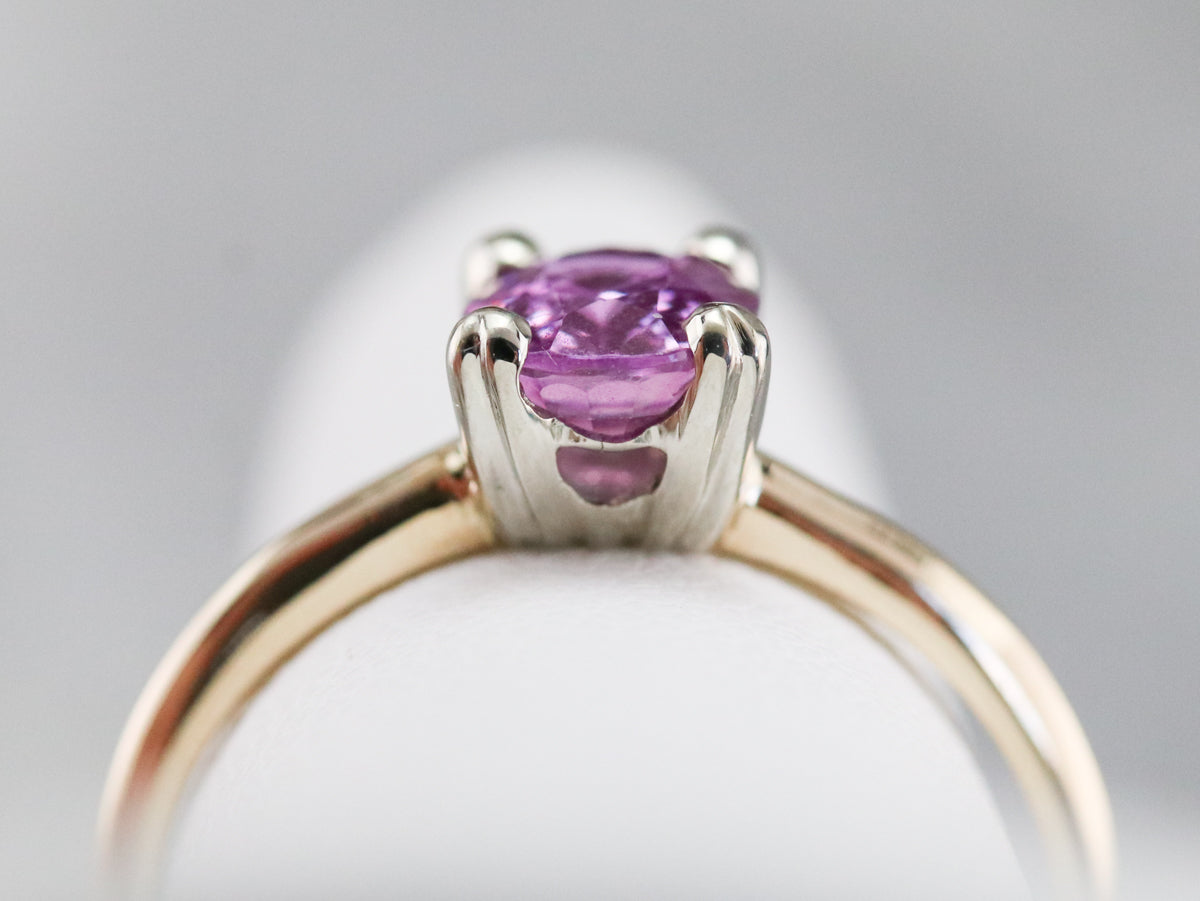 Pink Ceylon Sapphire Solitaire Ring