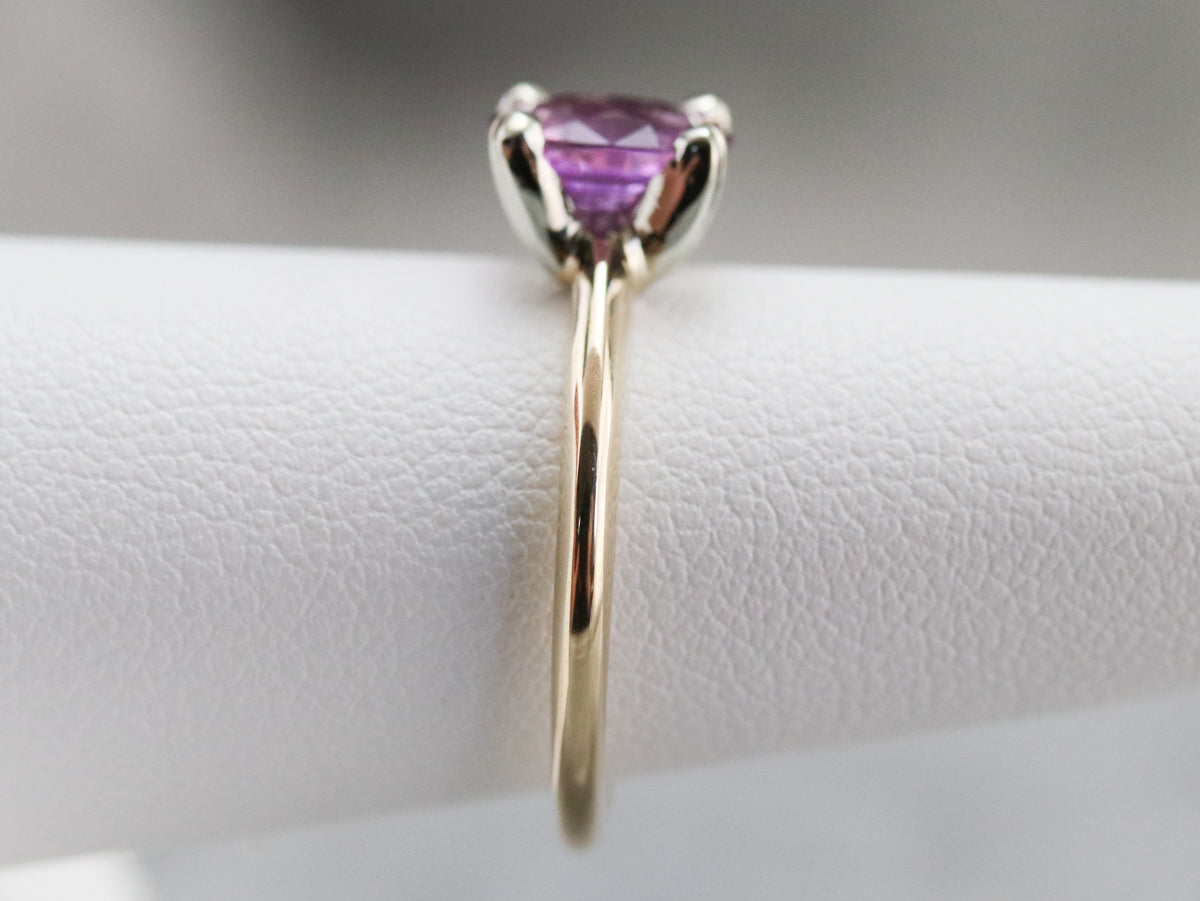 Pink Ceylon Sapphire Solitaire Ring