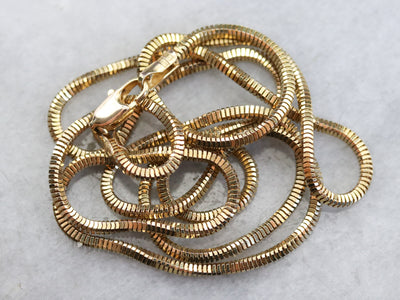 Vintage Gold Box Snake Chain
