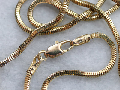 Vintage Gold Box Snake Chain