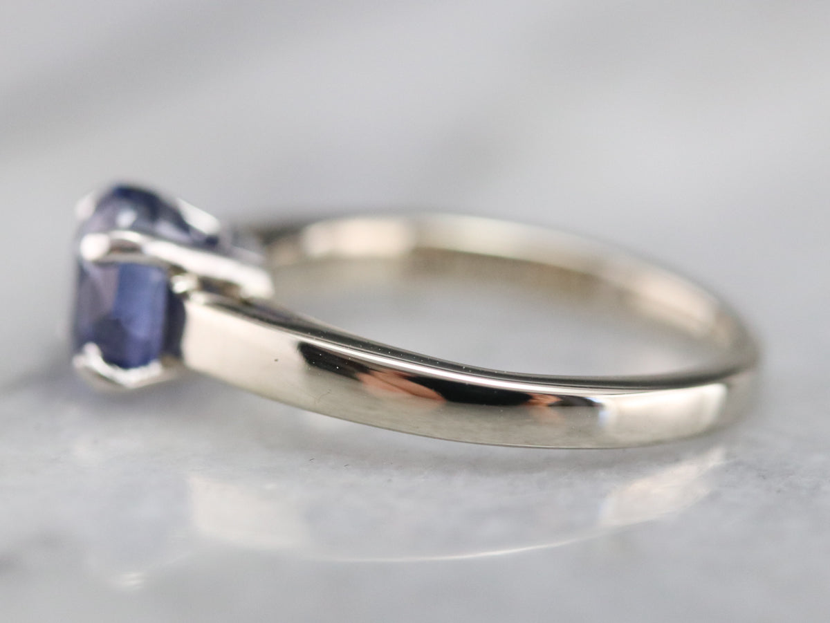 Sapphire Solitaire Engagement Ring