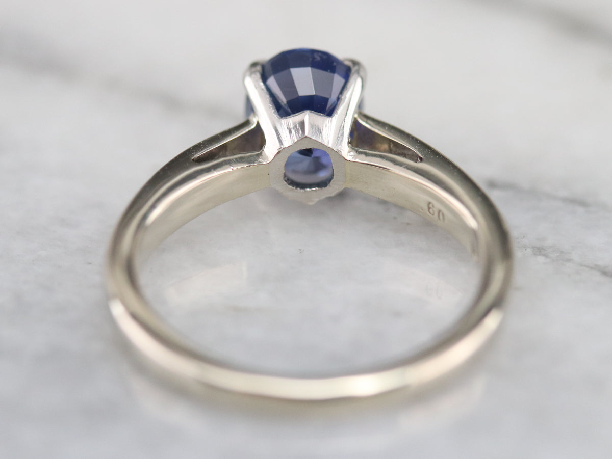 Sapphire Solitaire Engagement Ring