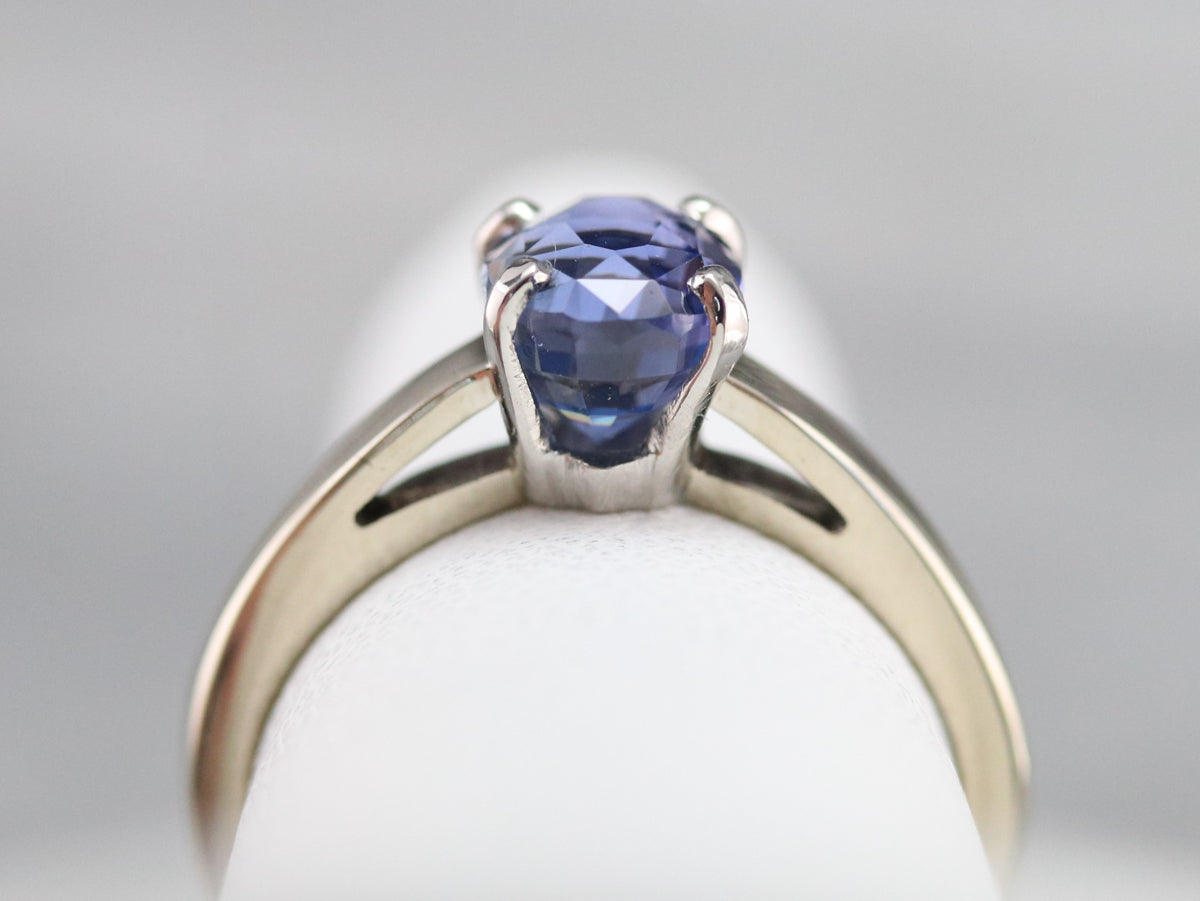Sapphire Solitaire Engagement Ring
