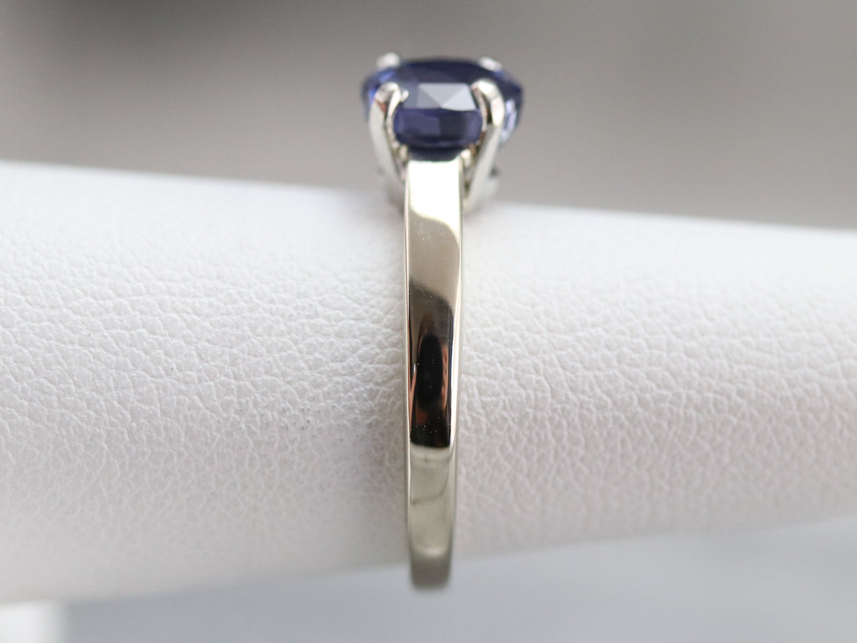 Sapphire Solitaire Engagement Ring