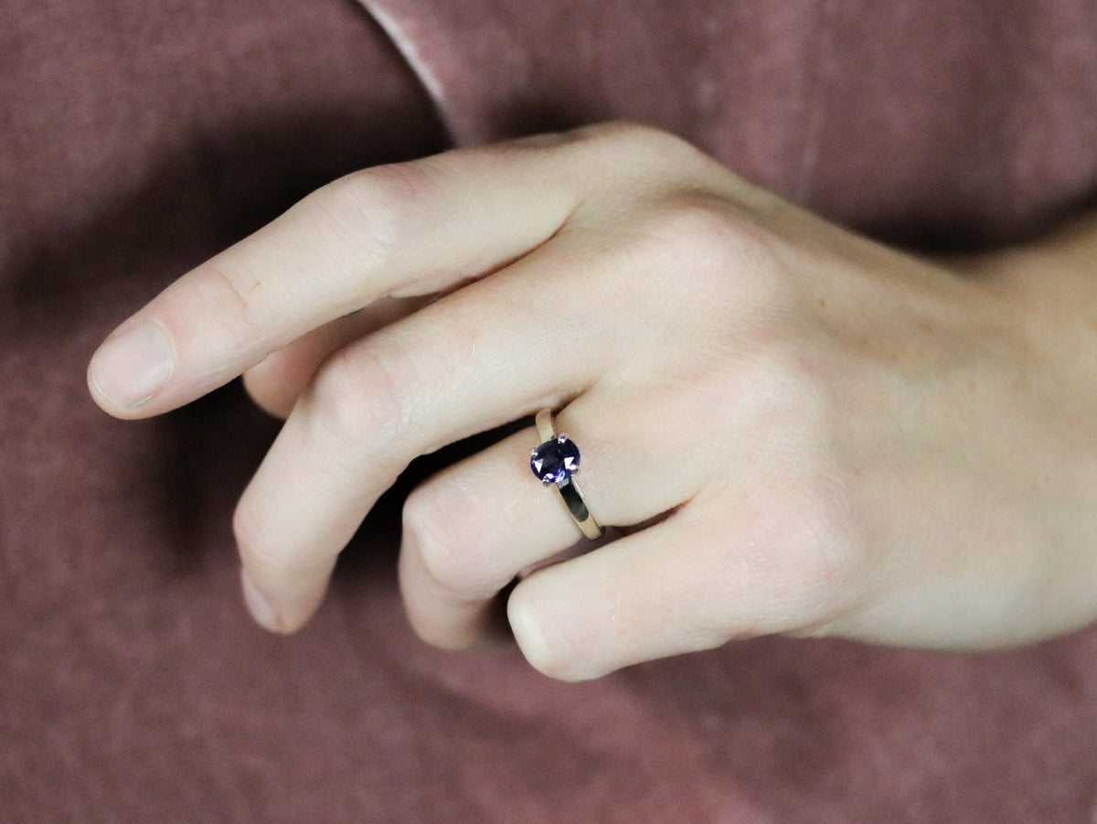 Sapphire Solitaire Engagement Ring