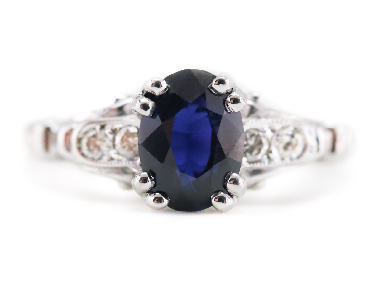 The Hathaway Sapphire and Diamond Ring by Elizabeth Henry