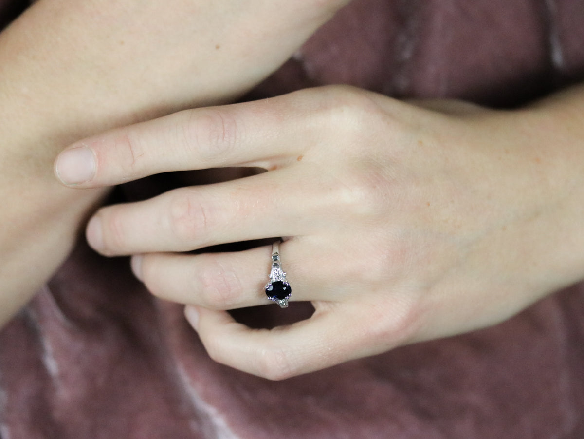 The Hathaway Sapphire and Diamond Ring by Elizabeth Henry