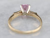 Cushion Cut Pink Sapphire and Diamond Ring