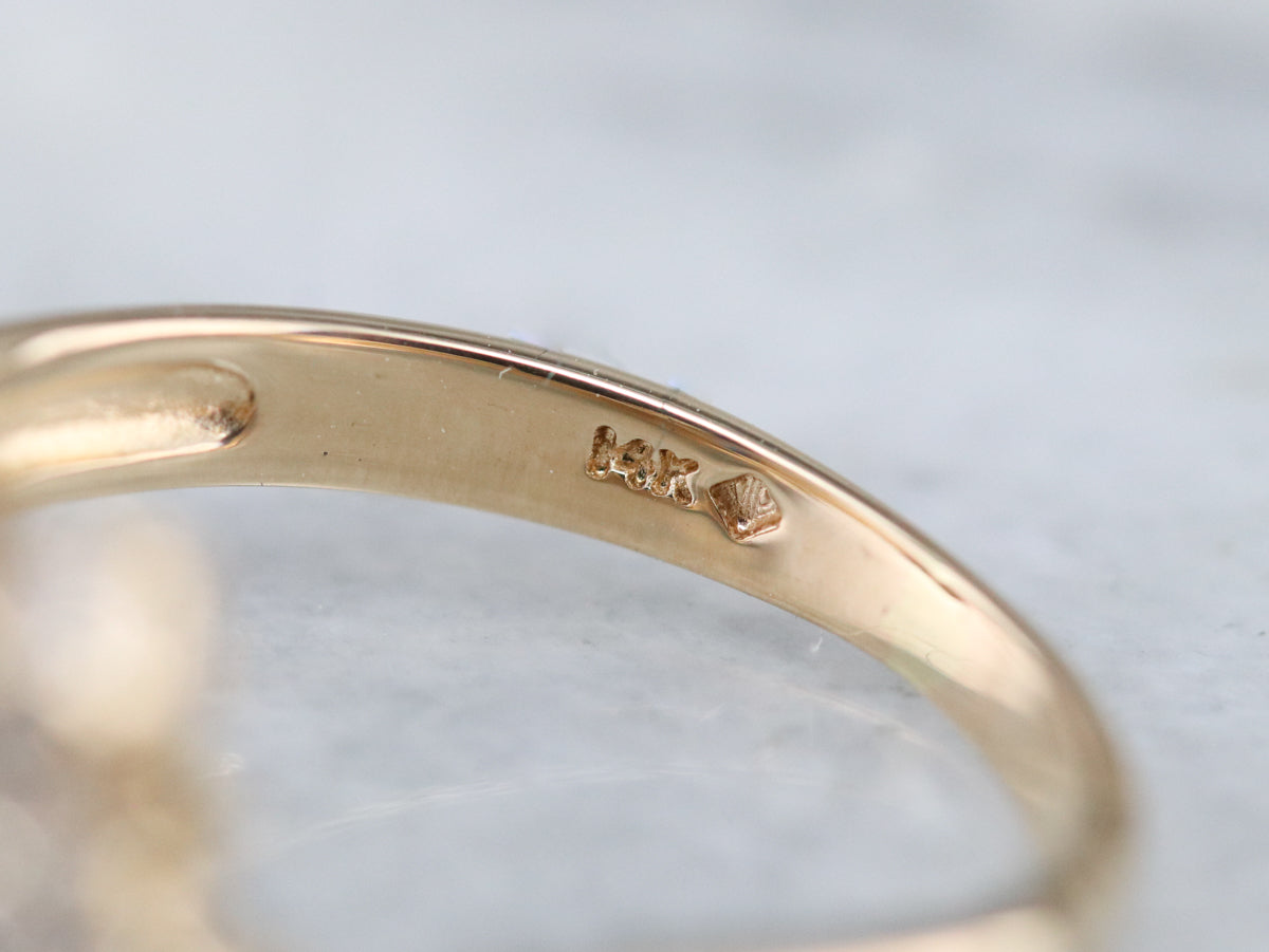 Vintage Sapphire and Diamond Bypass Ring