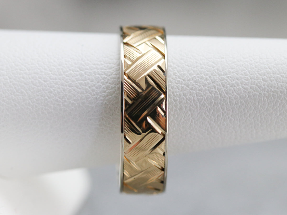 Art Carved Basket Weaved Band