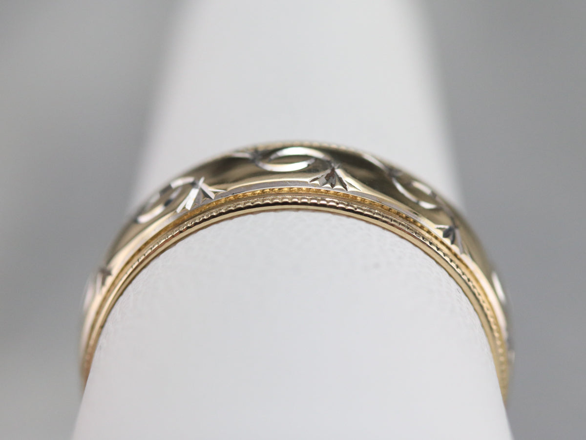 Scrolling Gold Pattern Band