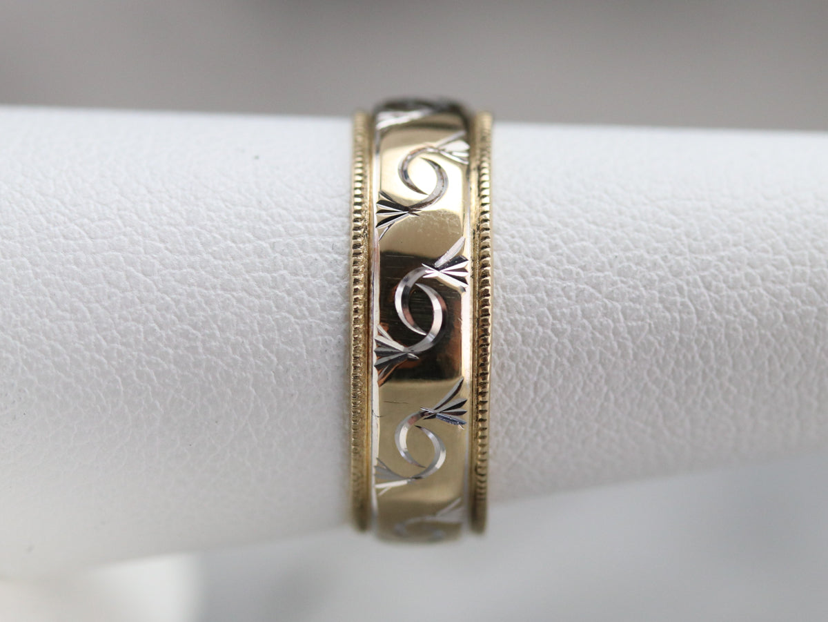 Scrolling Gold Pattern Band