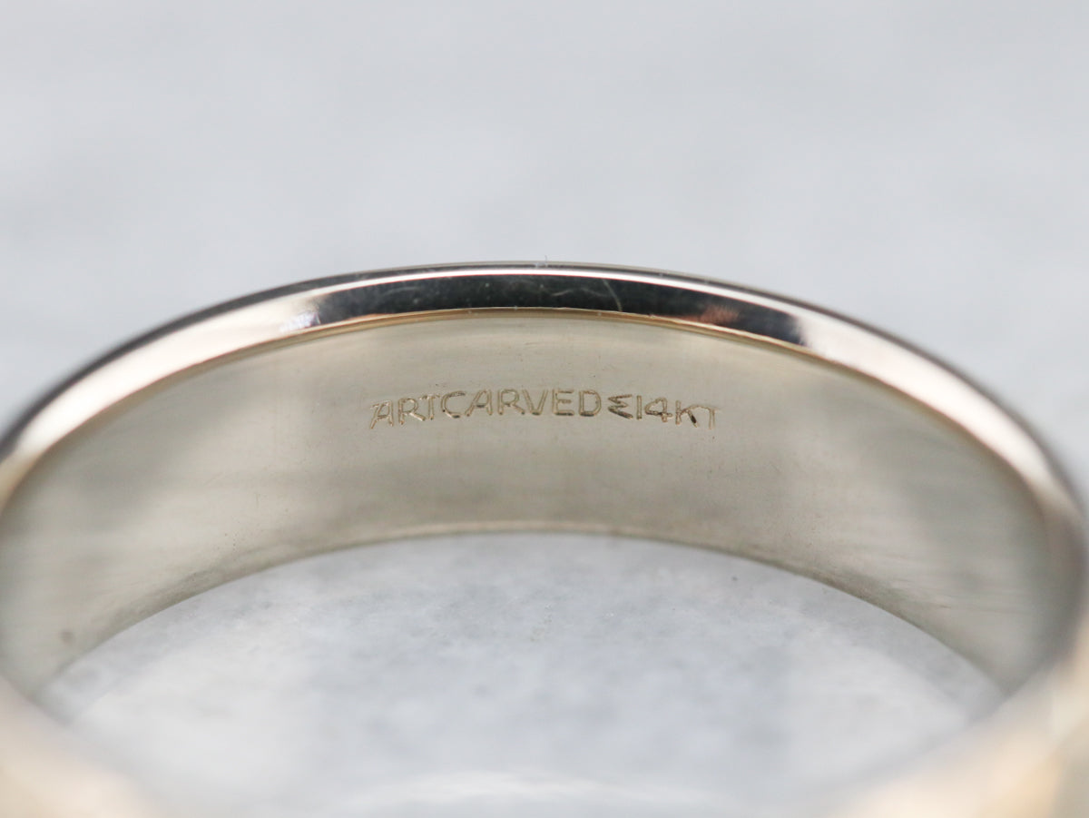 Art Carved Basket Weaved Band