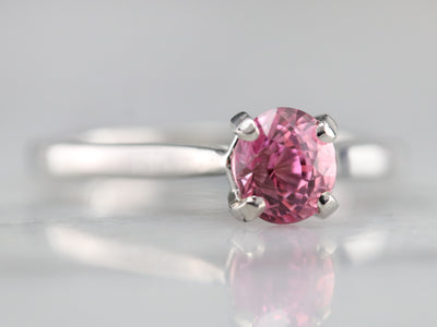 Platinum Pink Sapphire Ring