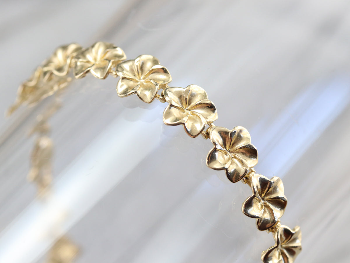 14K Gold Flower Mother Of Pearl Bracelet – picntell