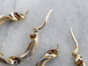 Twisted Gold Ribbon Hoop Earrings