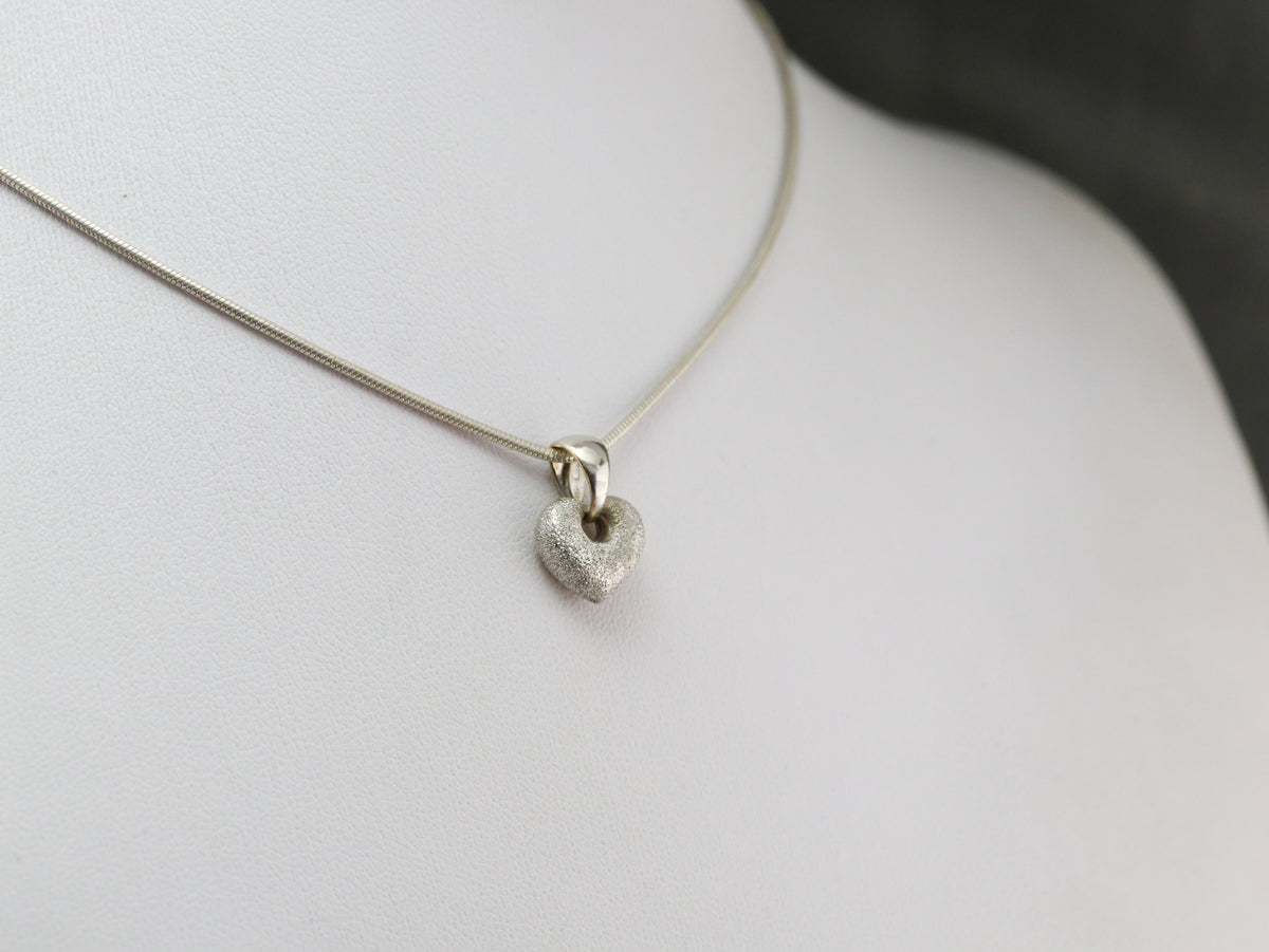 White Gold Petite Heart Pendant