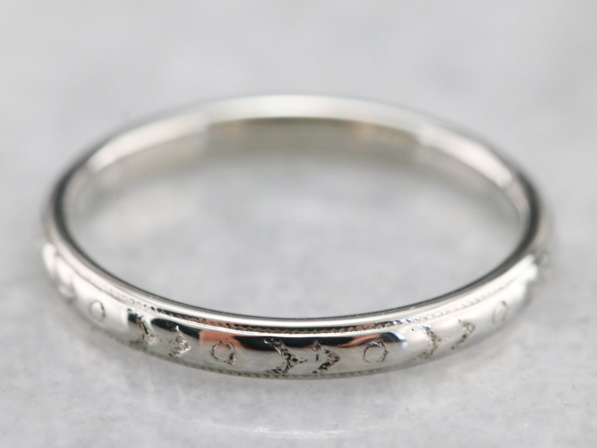 Art Deco Forget Me Not Band