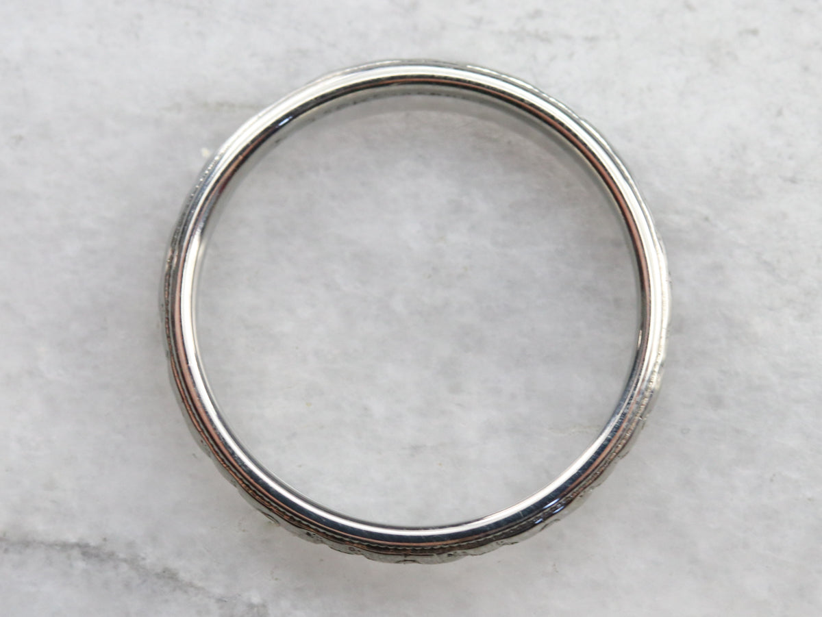 Art Deco Forget Me Not Band