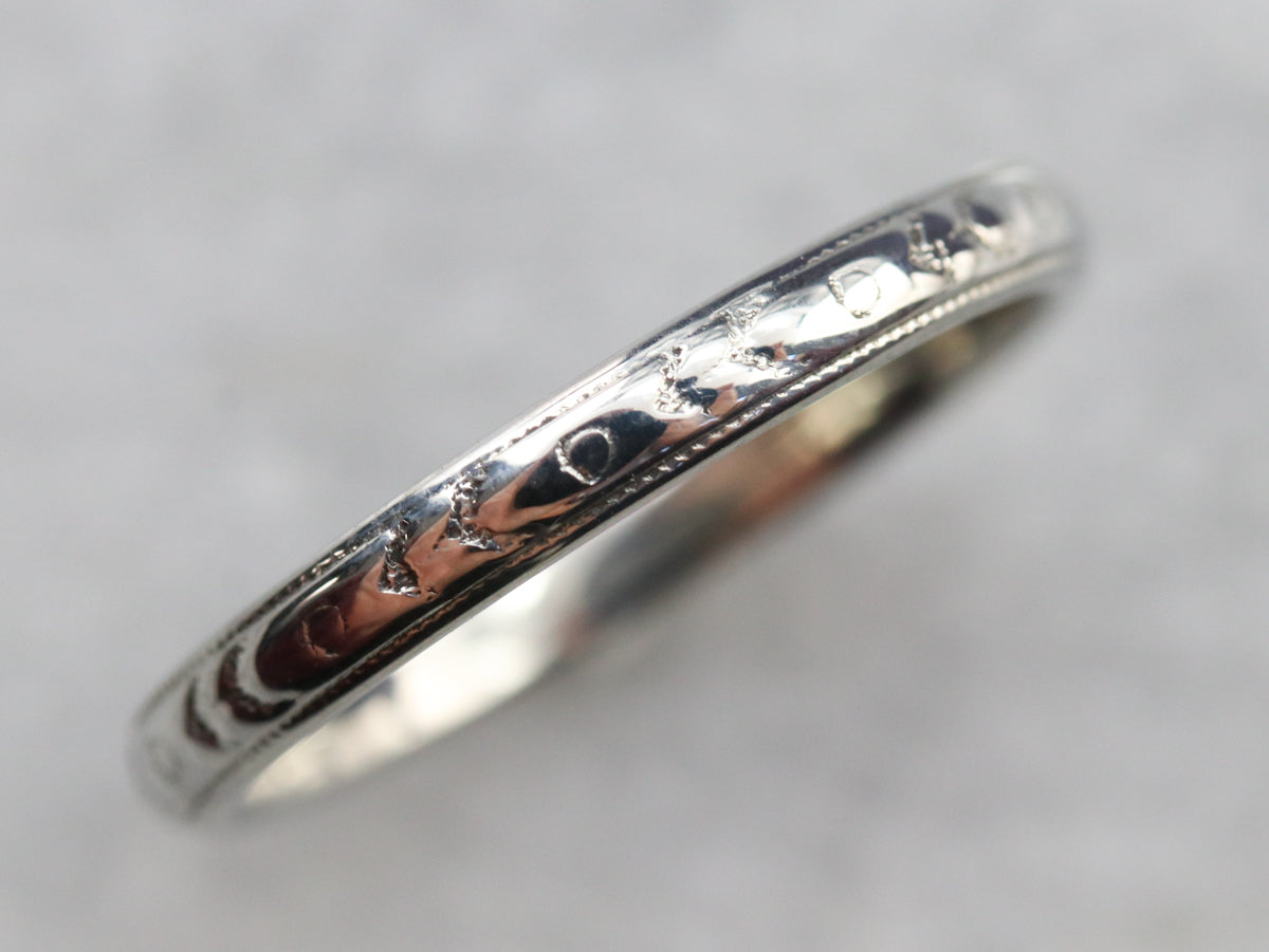 Art Deco Forget Me Not Band