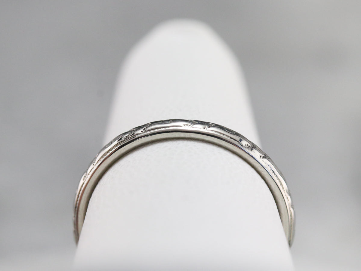 Art Deco Forget Me Not Band