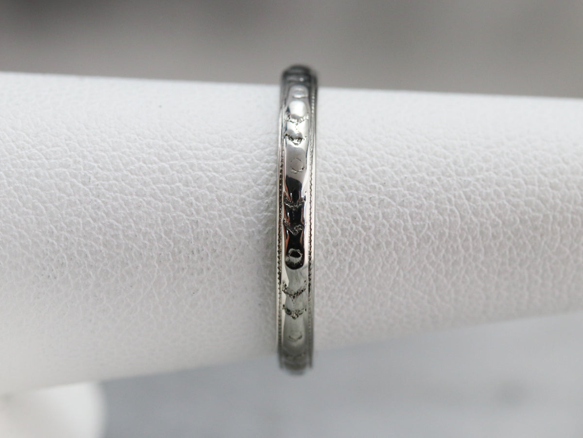 Art Deco Forget Me Not Band