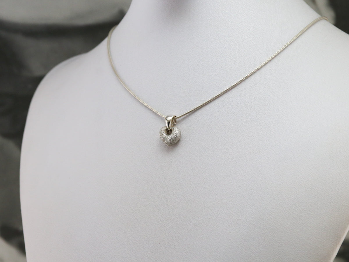 White Gold Petite Heart Pendant
