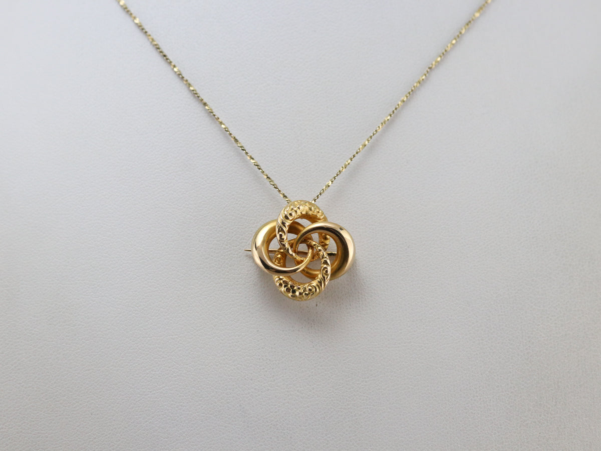 Antique Lover's Knot Pin or Pendant