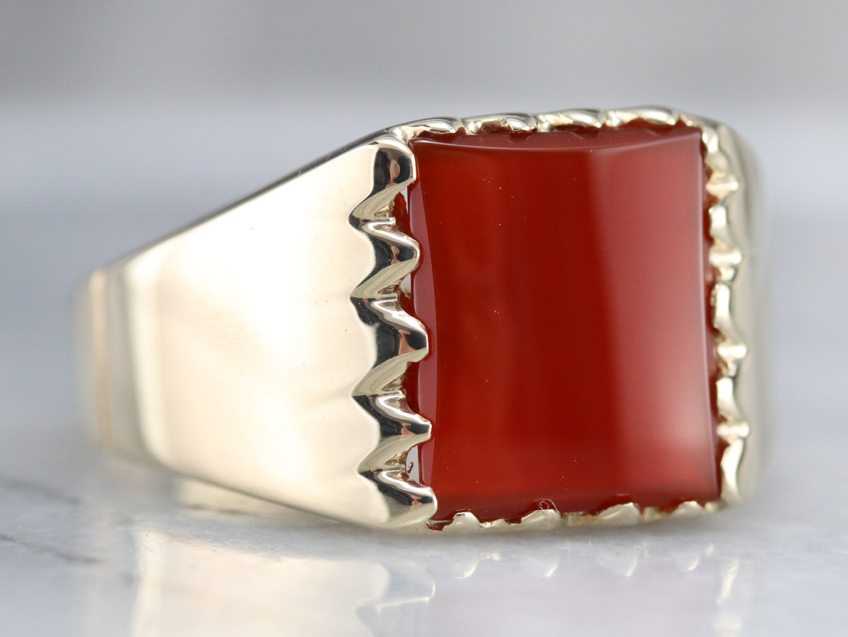 Vintage Carnelian Men's Ring