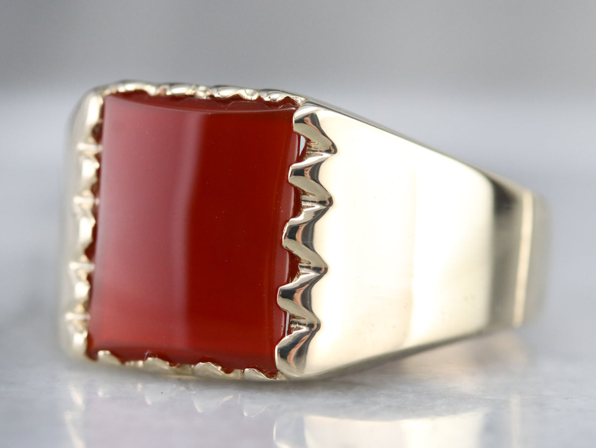 Vintage Carnelian Men's Ring