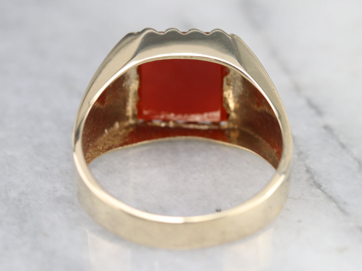 Vintage Carnelian Men's Ring