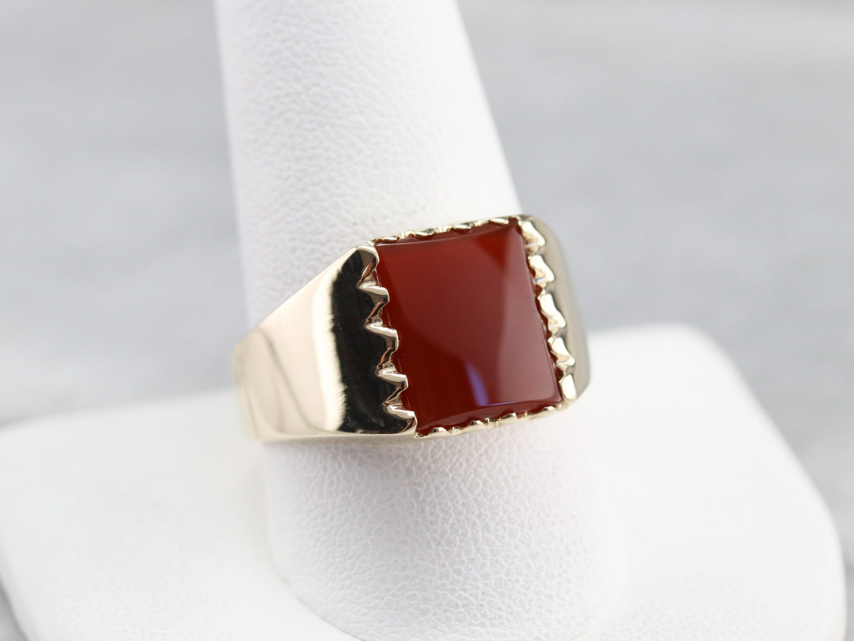 Vintage Carnelian Men's Ring