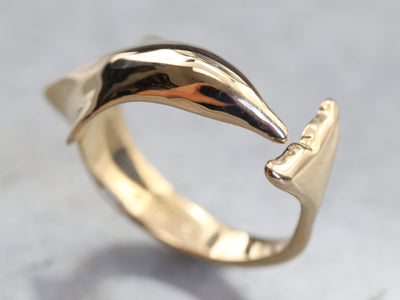 Gold Dolphin Wrap Band