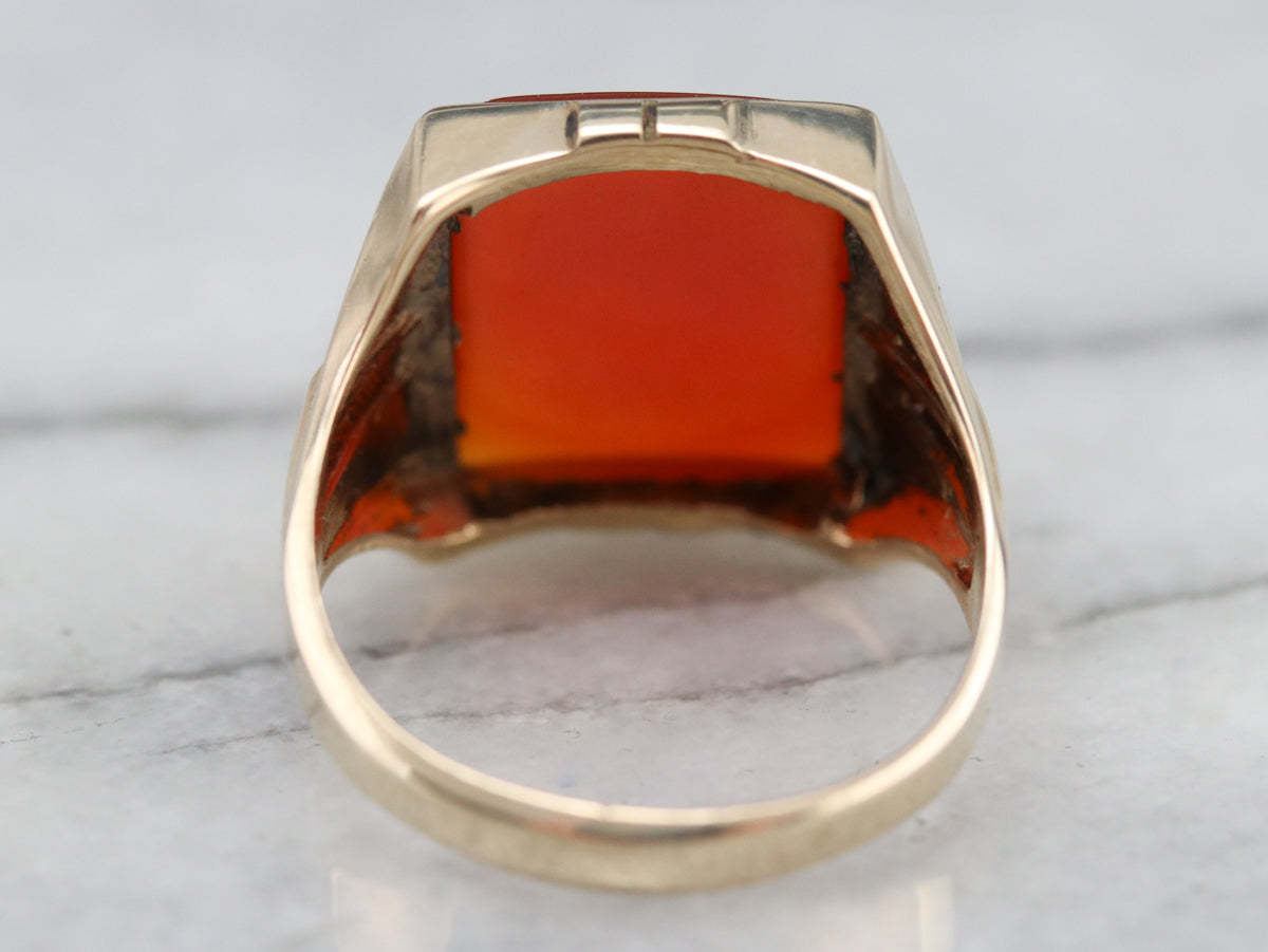 Mid Century Carnelian Ring