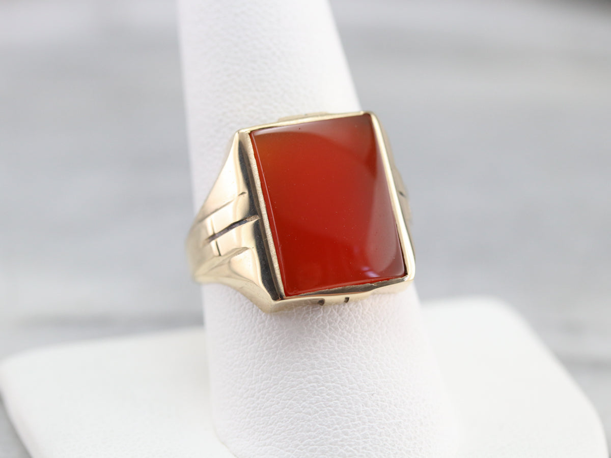 Mid Century Carnelian Ring