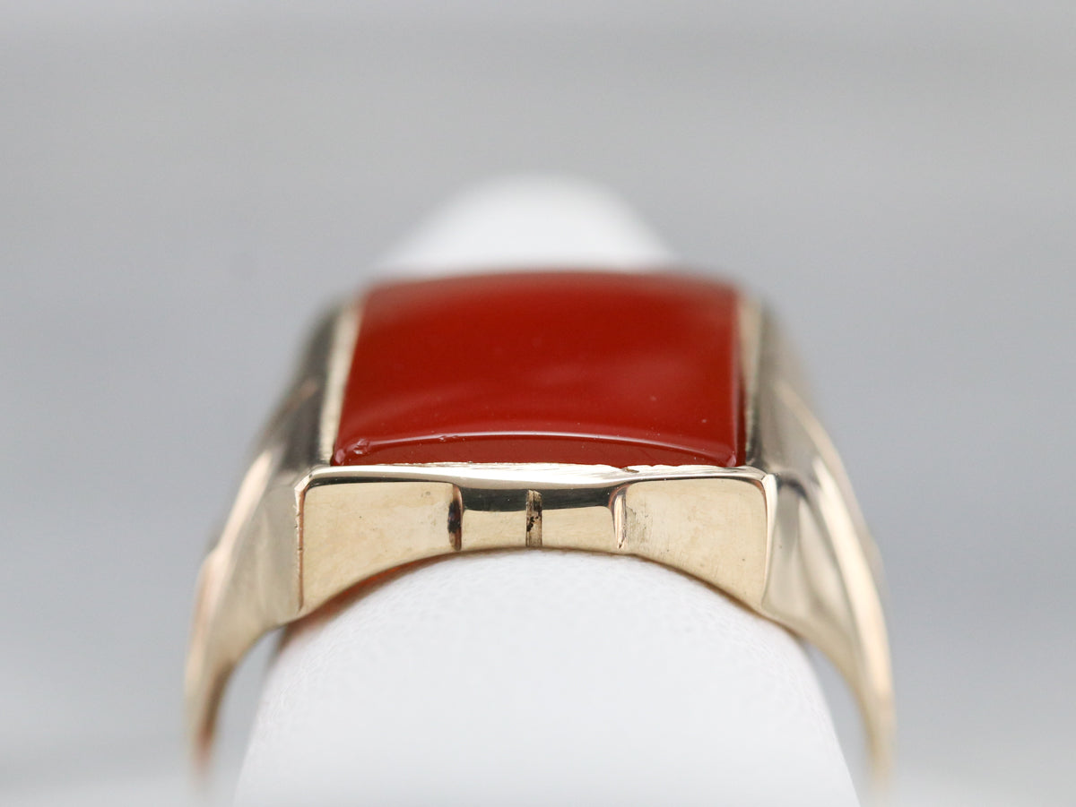 Mid Century Carnelian Ring