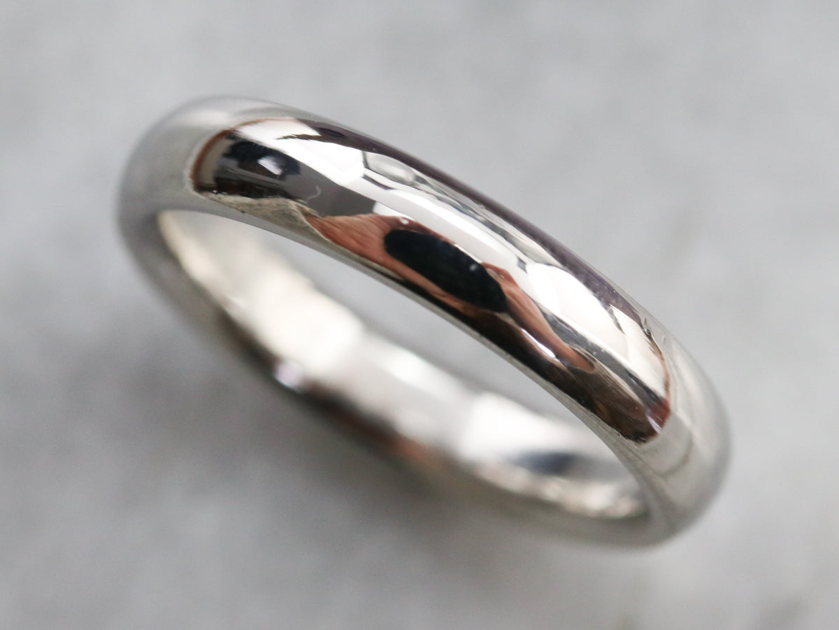 Polished Platinum Wedding Band