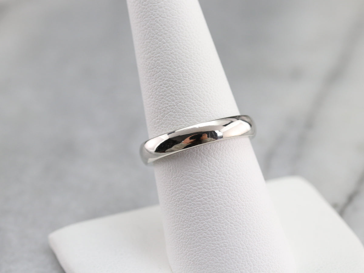 Polished Platinum Wedding Band