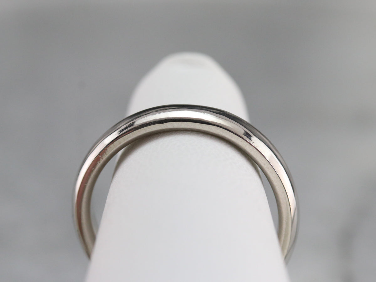 Polished Platinum Wedding Band
