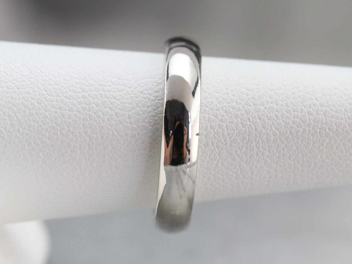 Polished Platinum Wedding Band