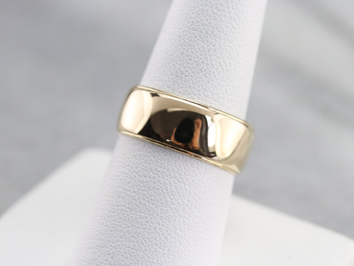 Men's Art Carved Gold Band